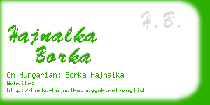 hajnalka borka business card